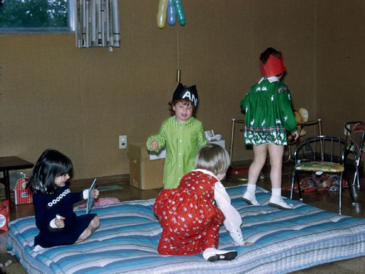  at Anita's  fourth birthday, May 1973